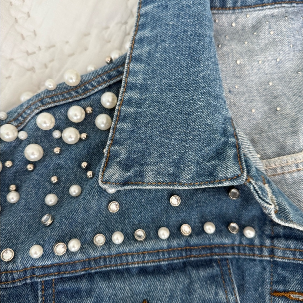 Banjul Denim Jacket with Pearl Embellishments - Picture 4 of 6